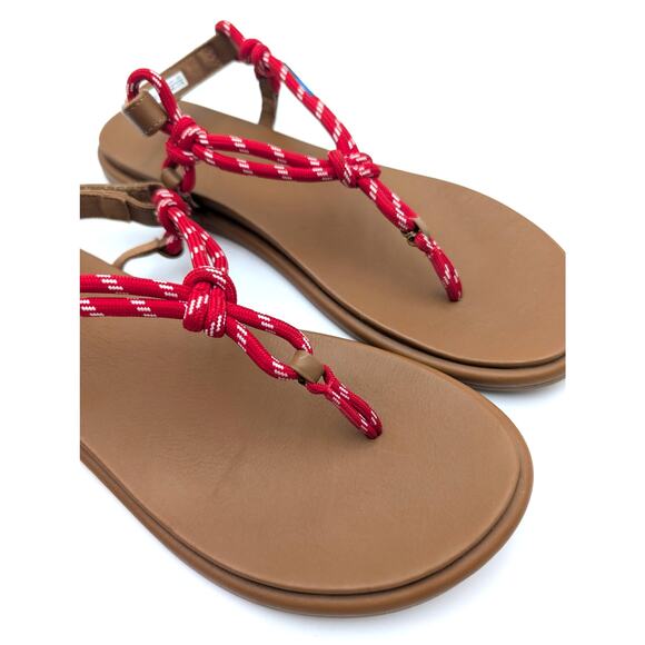 Sperry Isla T-Bar Slingback Sandal Open Round Toe Women's Red Size US11 EU42.5 - Picture 11 of 12